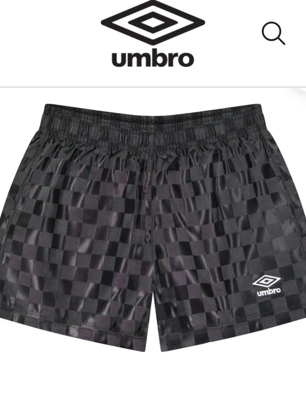 Umbro Boys Checkerboard Youth Shorts 10/12